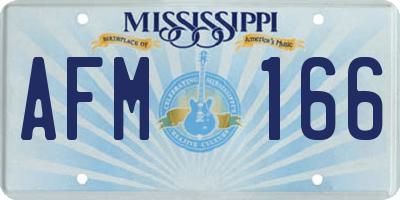 MS license plate AFM166