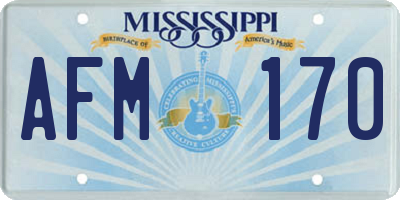 MS license plate AFM170