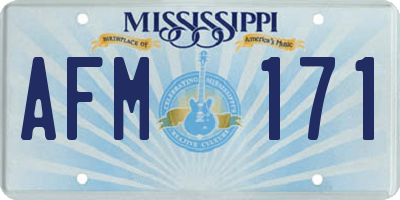MS license plate AFM171