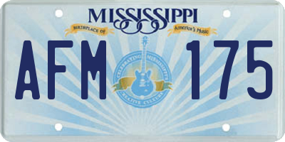 MS license plate AFM175