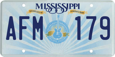 MS license plate AFM179