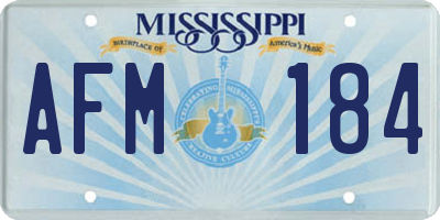 MS license plate AFM184