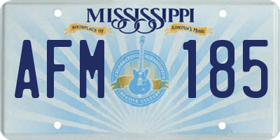 MS license plate AFM185