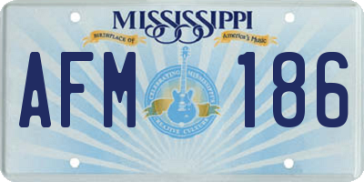 MS license plate AFM186