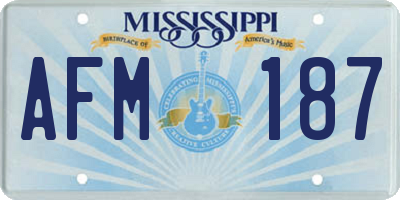MS license plate AFM187
