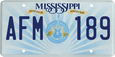 MS license plate AFM189