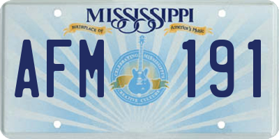 MS license plate AFM191