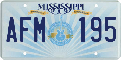 MS license plate AFM195
