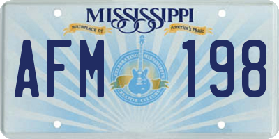MS license plate AFM198