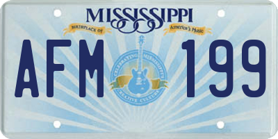 MS license plate AFM199