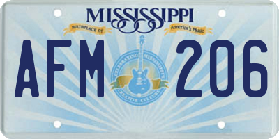 MS license plate AFM206