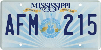 MS license plate AFM215
