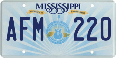 MS license plate AFM220