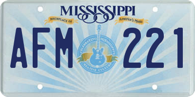 MS license plate AFM221