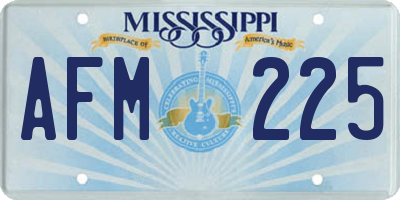 MS license plate AFM225
