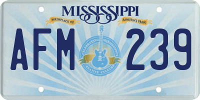MS license plate AFM239