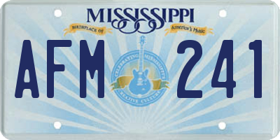 MS license plate AFM241