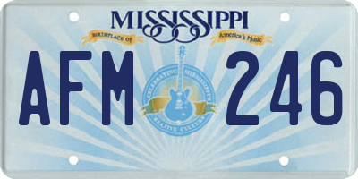 MS license plate AFM246