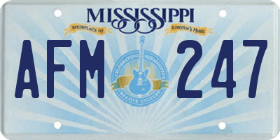 MS license plate AFM247