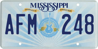 MS license plate AFM248