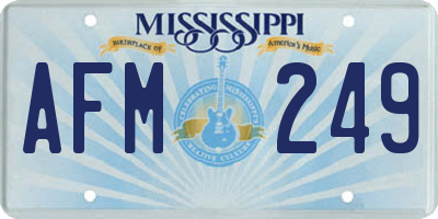 MS license plate AFM249