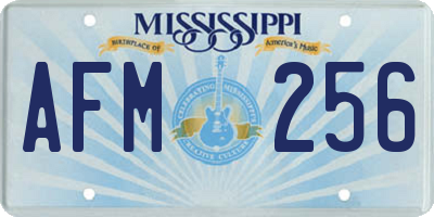 MS license plate AFM256