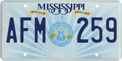 MS license plate AFM259