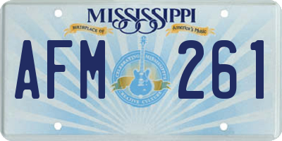 MS license plate AFM261