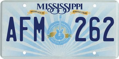 MS license plate AFM262