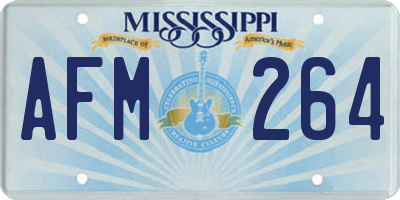 MS license plate AFM264