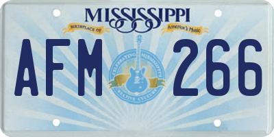 MS license plate AFM266