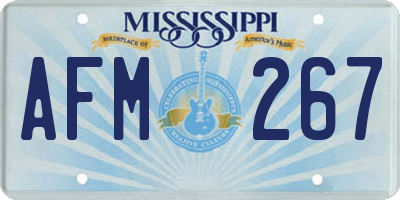 MS license plate AFM267