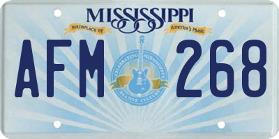 MS license plate AFM268