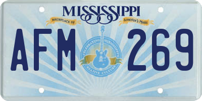 MS license plate AFM269