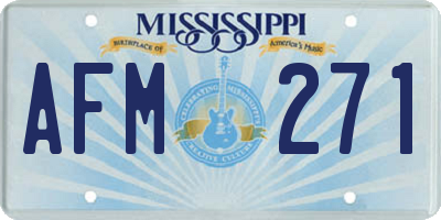 MS license plate AFM271