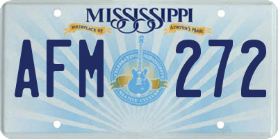 MS license plate AFM272
