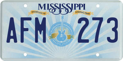 MS license plate AFM273