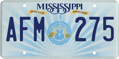 MS license plate AFM275
