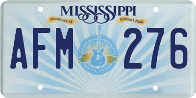 MS license plate AFM276