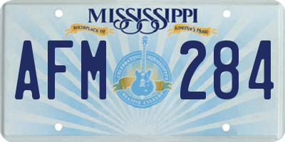 MS license plate AFM284