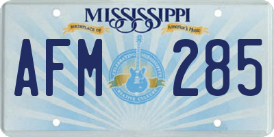 MS license plate AFM285