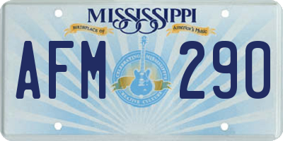 MS license plate AFM290