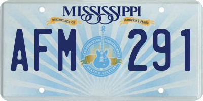 MS license plate AFM291