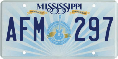 MS license plate AFM297