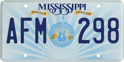 MS license plate AFM298