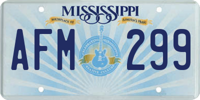 MS license plate AFM299