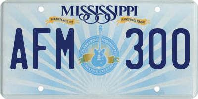 MS license plate AFM300