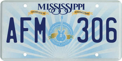 MS license plate AFM306
