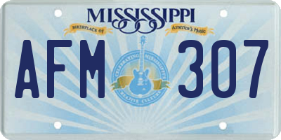MS license plate AFM307