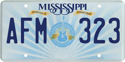 MS license plate AFM323